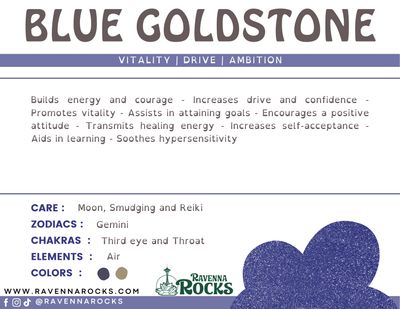 Blue Goldstone Tumble Stone