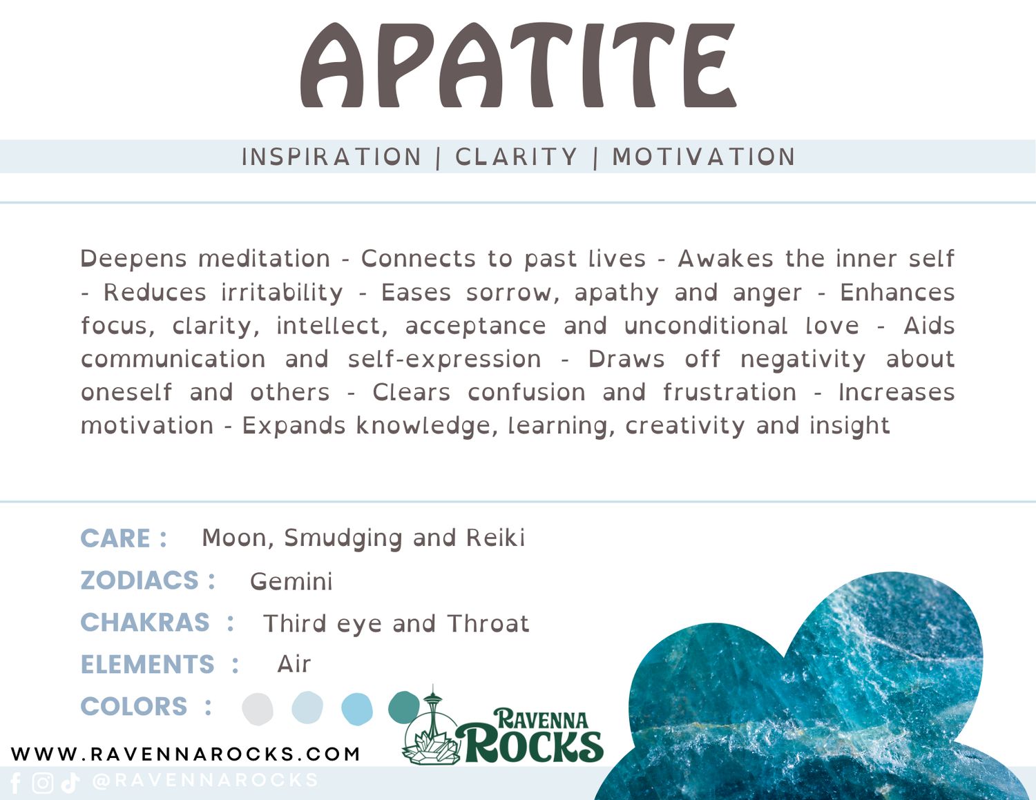 Blue Apatite Tumble Stone