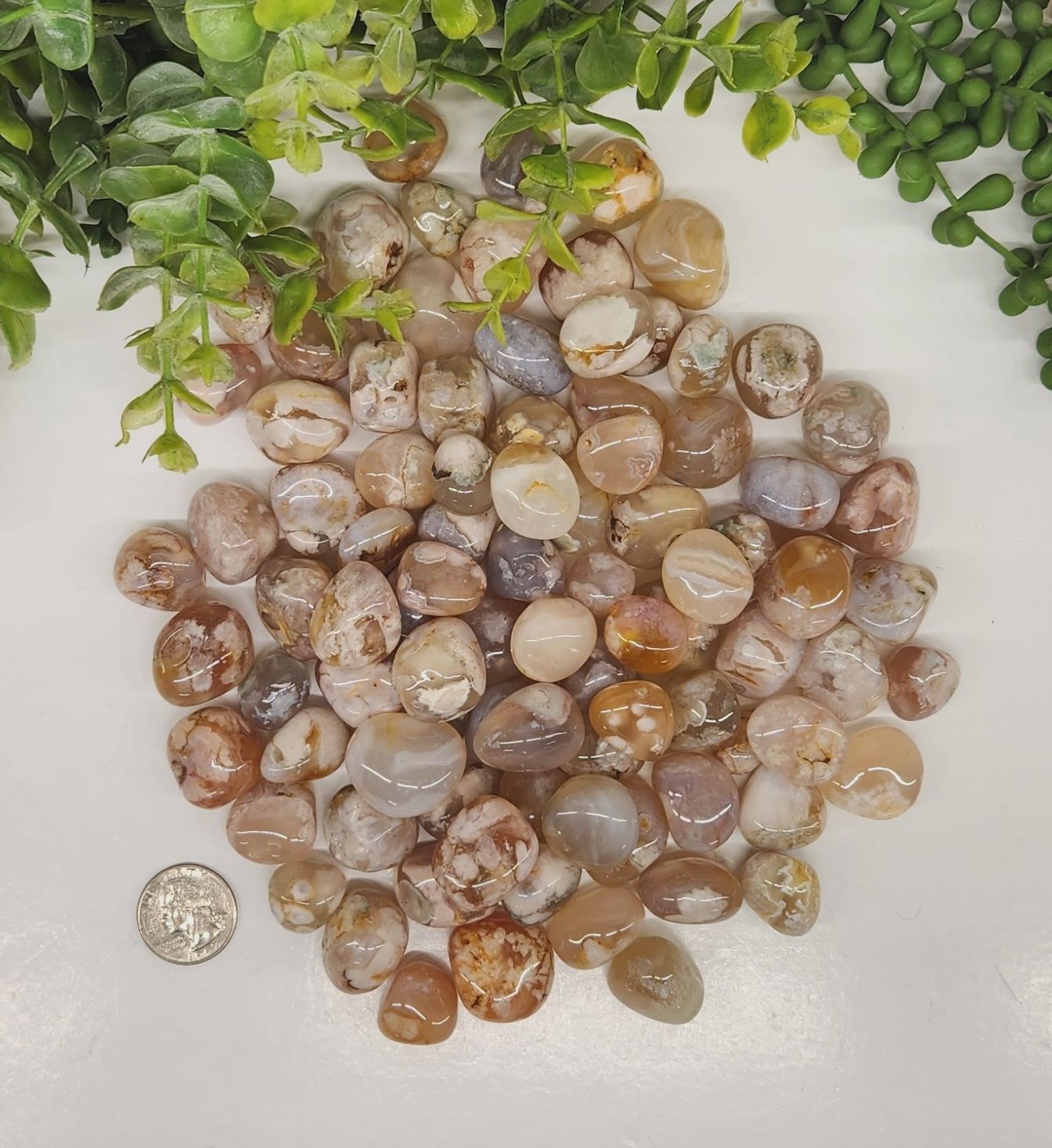 Flower Agate Tumble Stone