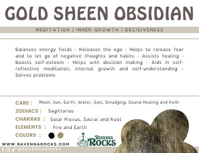 Gold Sheen Obsidian Tumble Stone
