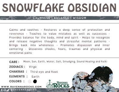 Snowflake Obsidian Tumble Stone