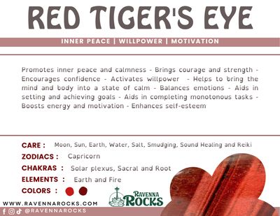 Red Tiger Eye Tumble Stone