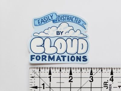 Easily Distracted By Cloud Formations Sticker