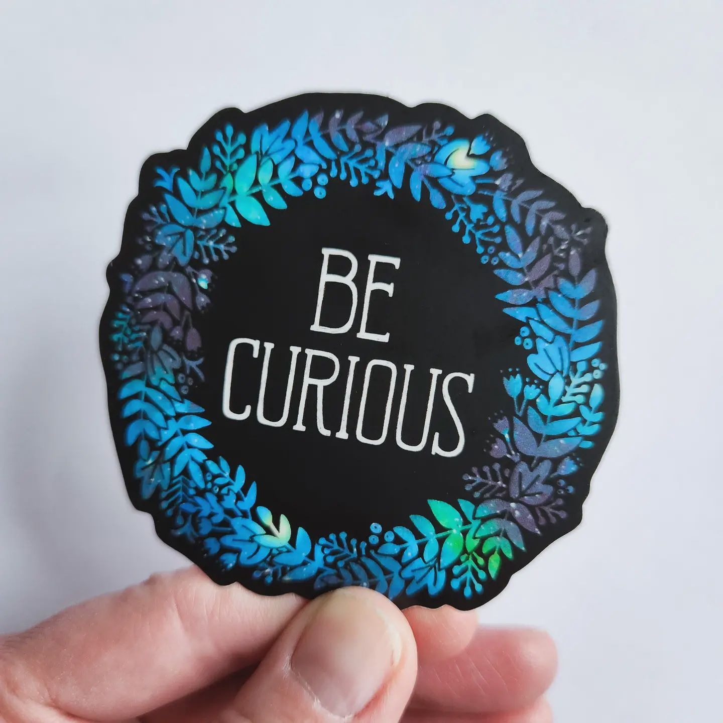 Be Curious | Science Space Floral Sticker