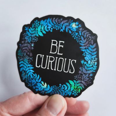 Be Curious | Science Space Floral Sticker