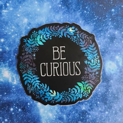 Be Curious | Science Space Floral Sticker