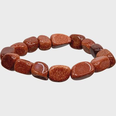 Goldstone Tumble Stone Beaded Bracelet