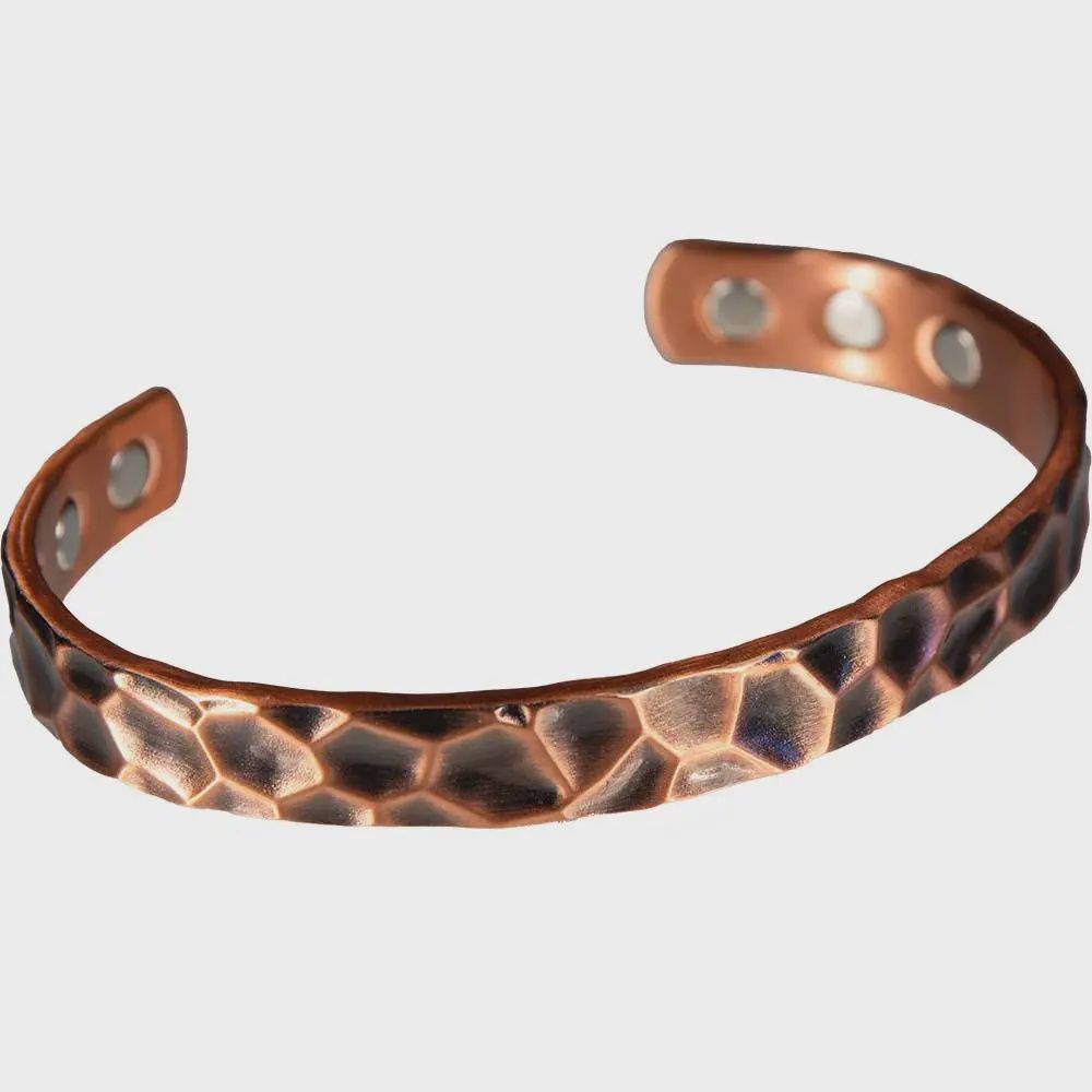 Magnetic Hammered Copper Bracelet