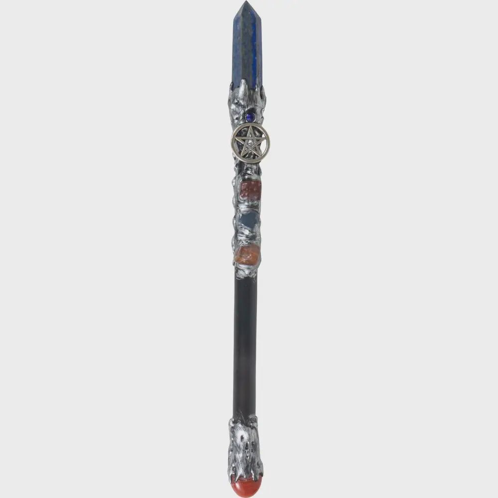 Magick Wand - Lapis Point w/ Silver Pentacle