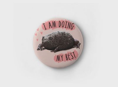 Doing My Best Frog Pin