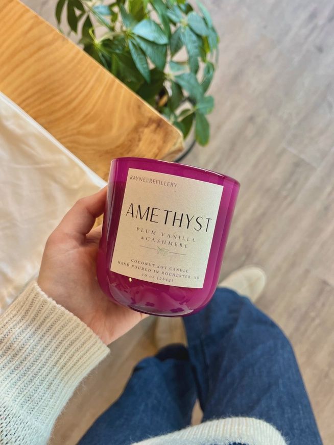 Birthstone Candle Collection - Refillable, Type: February - Amethyst