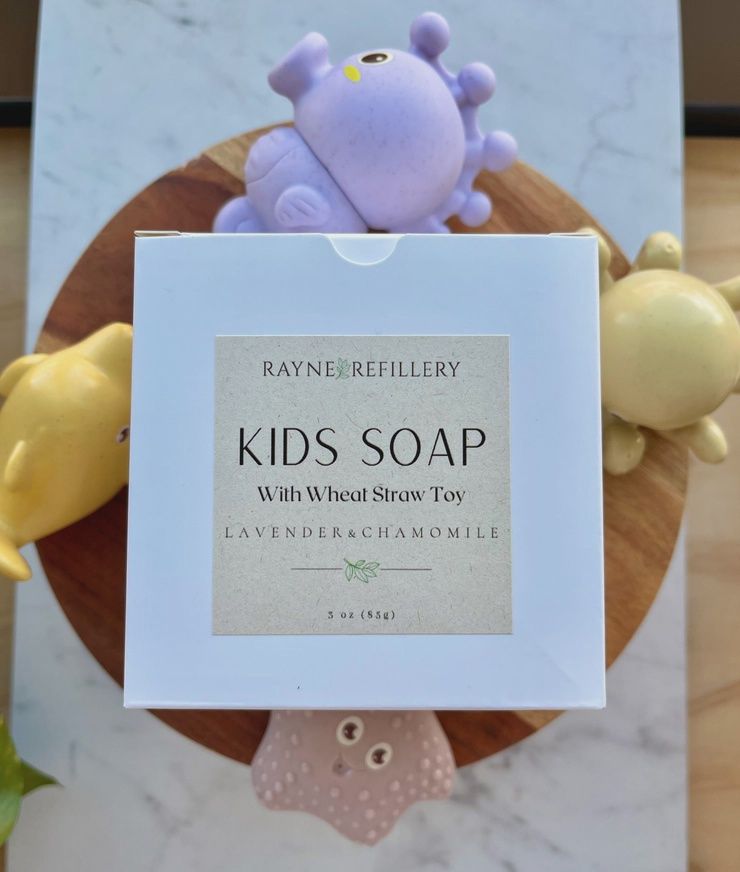 Kids Soap with Wheat Straw Bath Toy