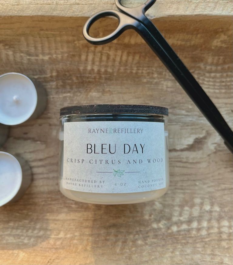 The Birch Vessel - Coconut Soy Wax Candle, Type: Bleu Day