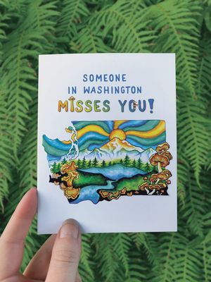 Washington Miss You Card Greeting Card