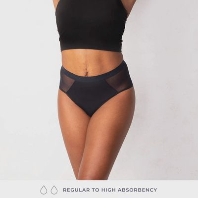 Leakproof French Cut High Waist | Volcanic Black