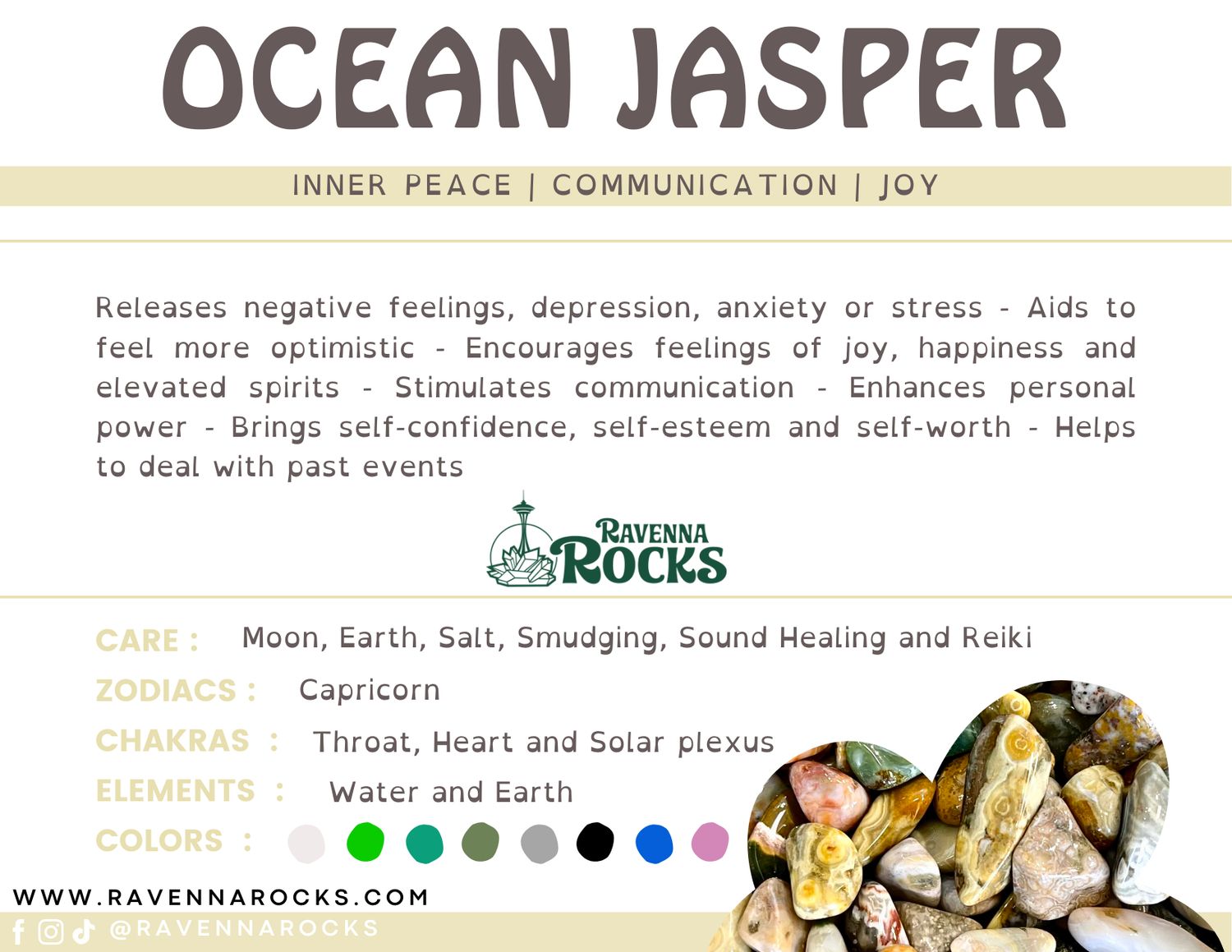 Ocean Jasper Tumble Stone