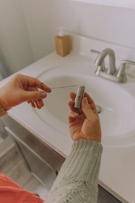 Vegan Biodegradable Charcoal Dental Floss in Stainless Steel Container