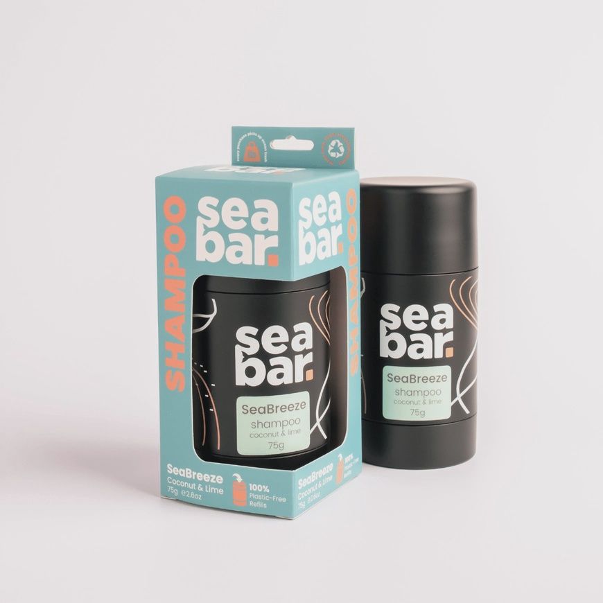 SeaBar Shampoo Bar with Holder, Type: SeaBreeze
