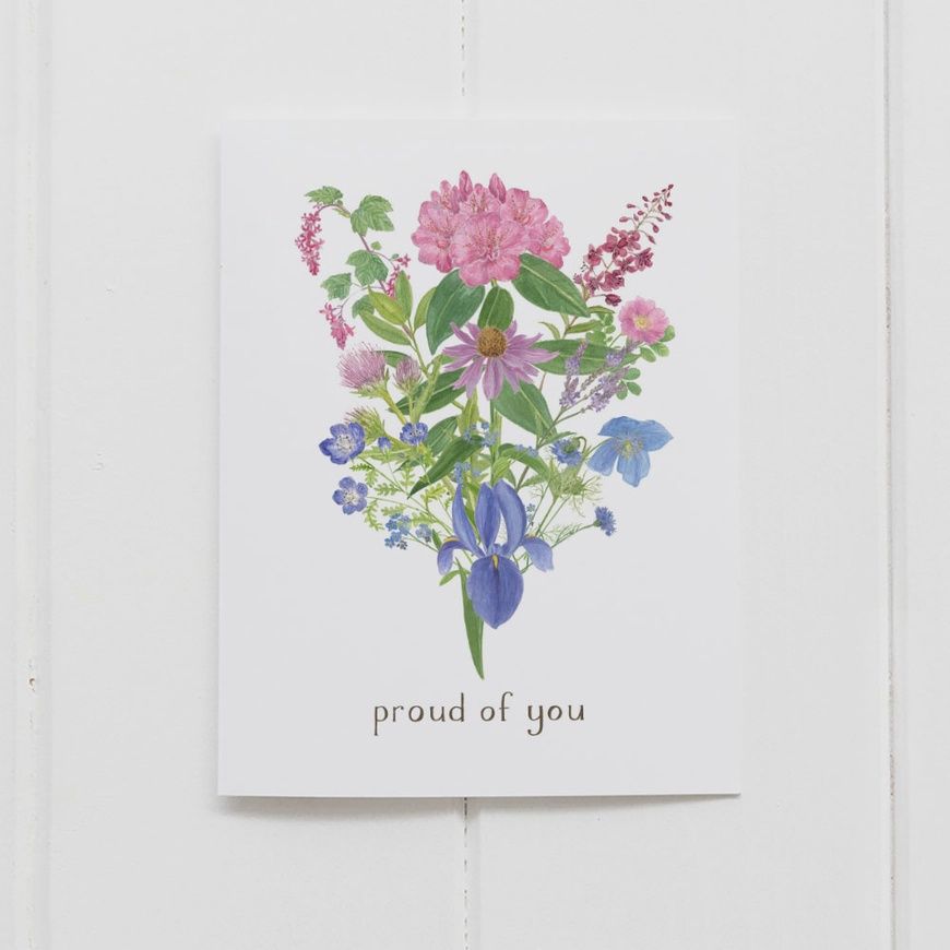 Bisexual Pride Bouquet  - LGBTQ Pride Greeting Card