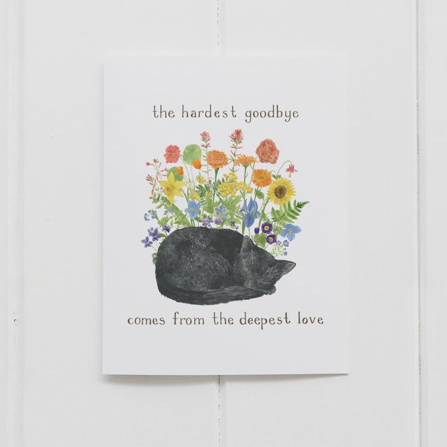 Cat Pet Sympathy Card