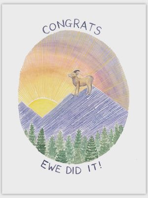 Congrats Ewe Did It - Congratulations Greeting Card
