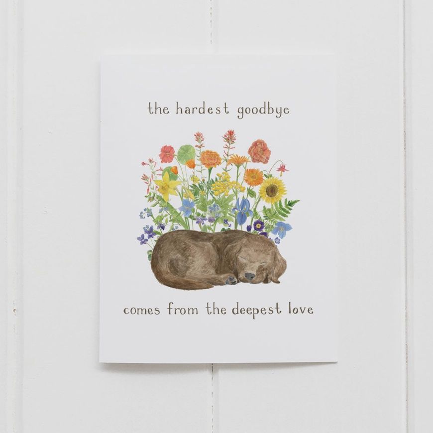 Dog Pet Sympathy Card