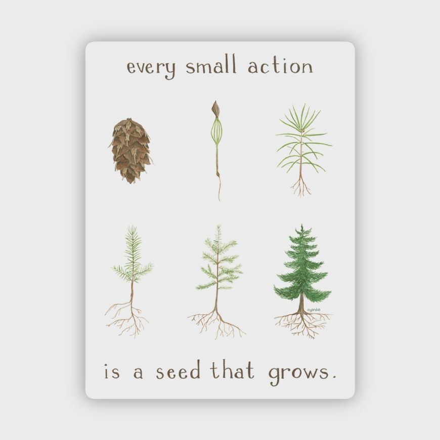 Yardia Watercolor Activist Vinyl Sticker - Every Small Action