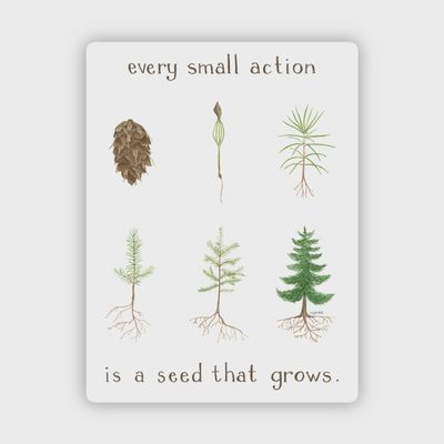 Yardia Watercolor Activist Vinyl Sticker - Every Small Action