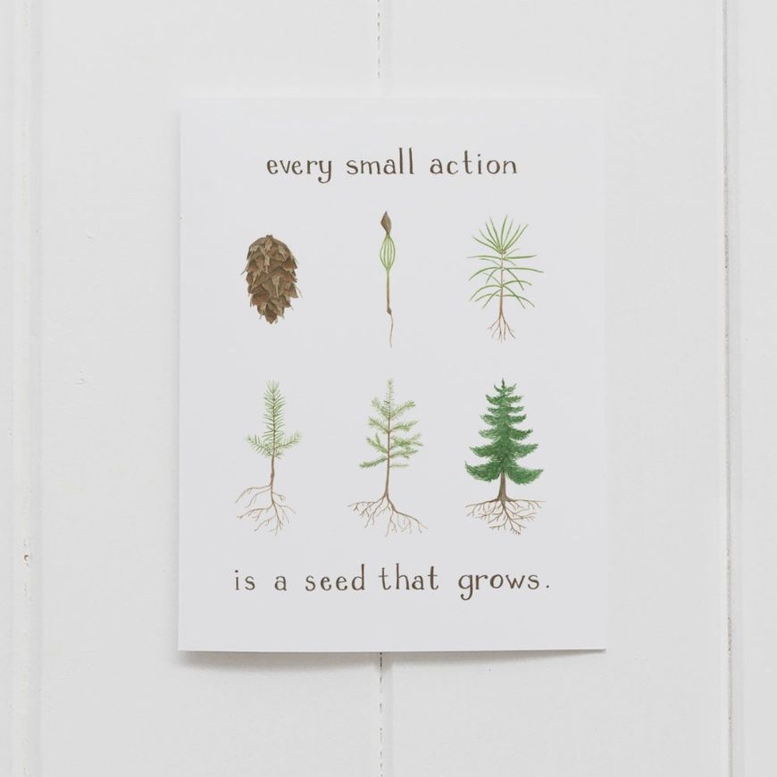 Every Small Action  - Earth Day Blank Greeting Card