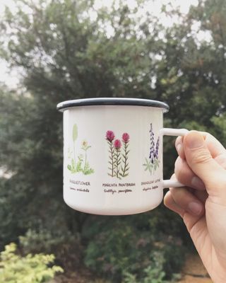 Wildflowers Enamel Camping Mug