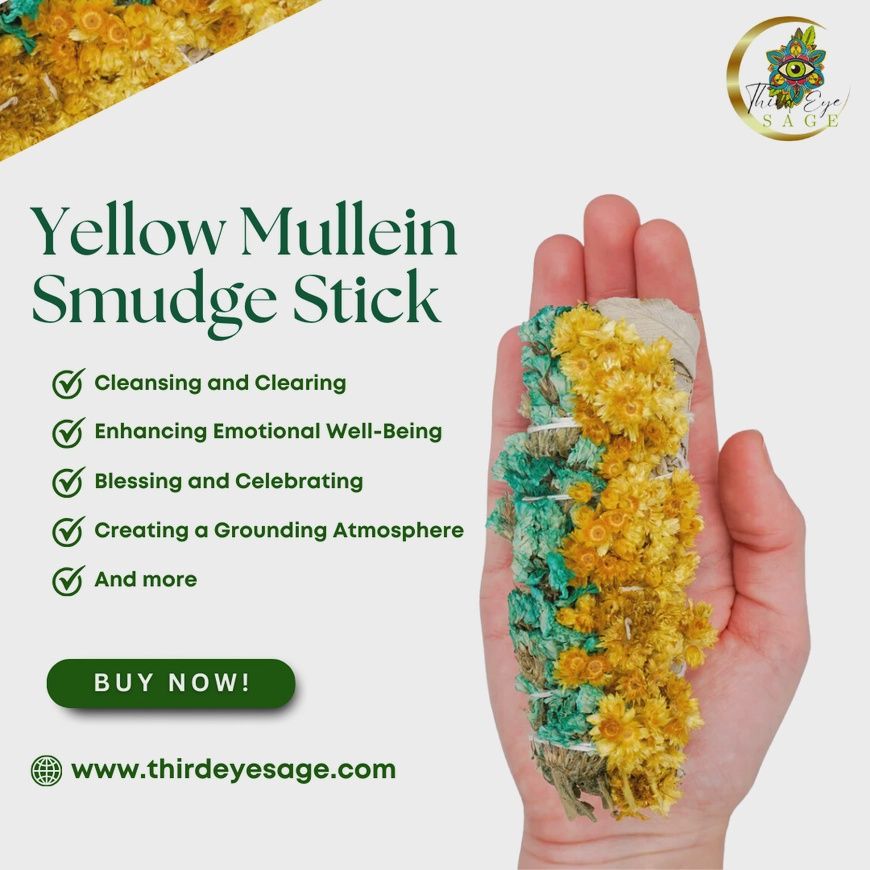 Yellow Mullein + Green Sinuata and Sage Herb Bundle