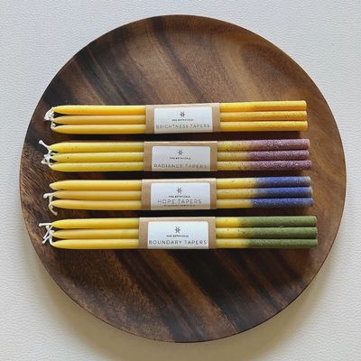 Mae Botanicals Local Beeswax Taper Candles Set