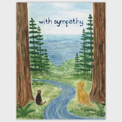 Watercolor Pet Sympathy Greeting Greeting Card