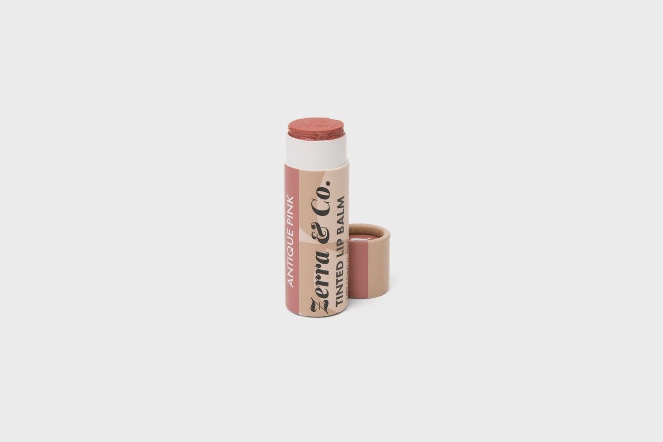 Zerra Tinted Lip Balm, Style: Antique Pink