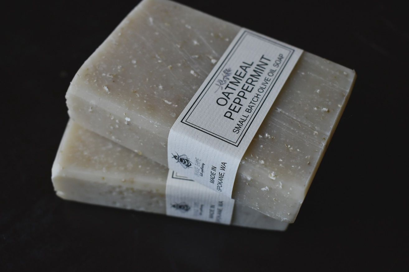 Oatmeal Peppermint  -Olive Oil Soap