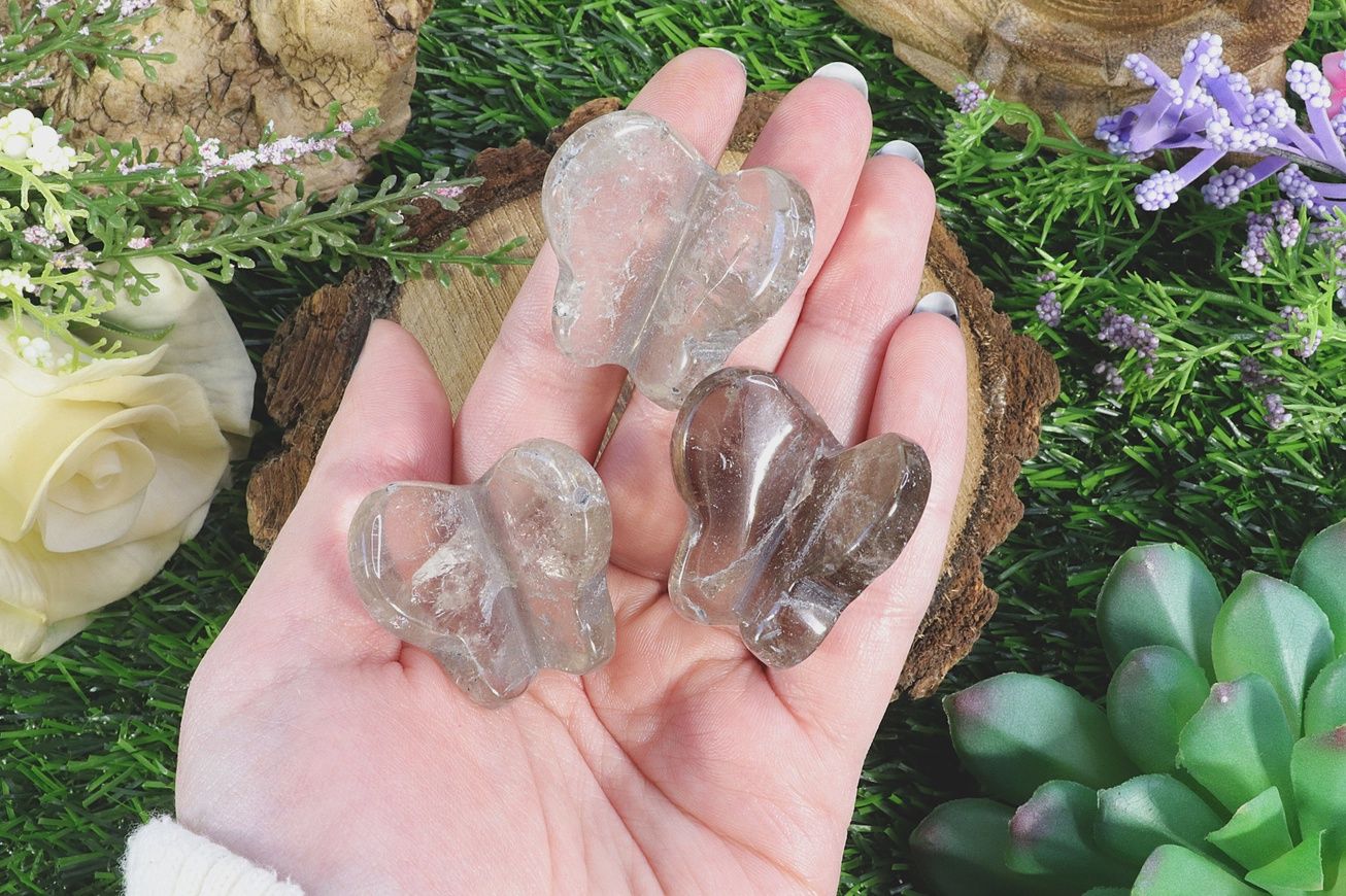Smoky Quartz Butterfly | 1in