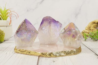 Angel Aura Amethyst Point Base Cut