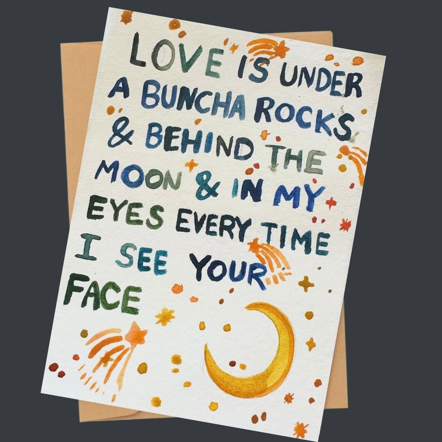 Love is Your Face Greeting Card