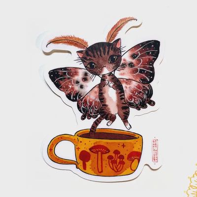 Caffeine Fairy Vinyl Sticker