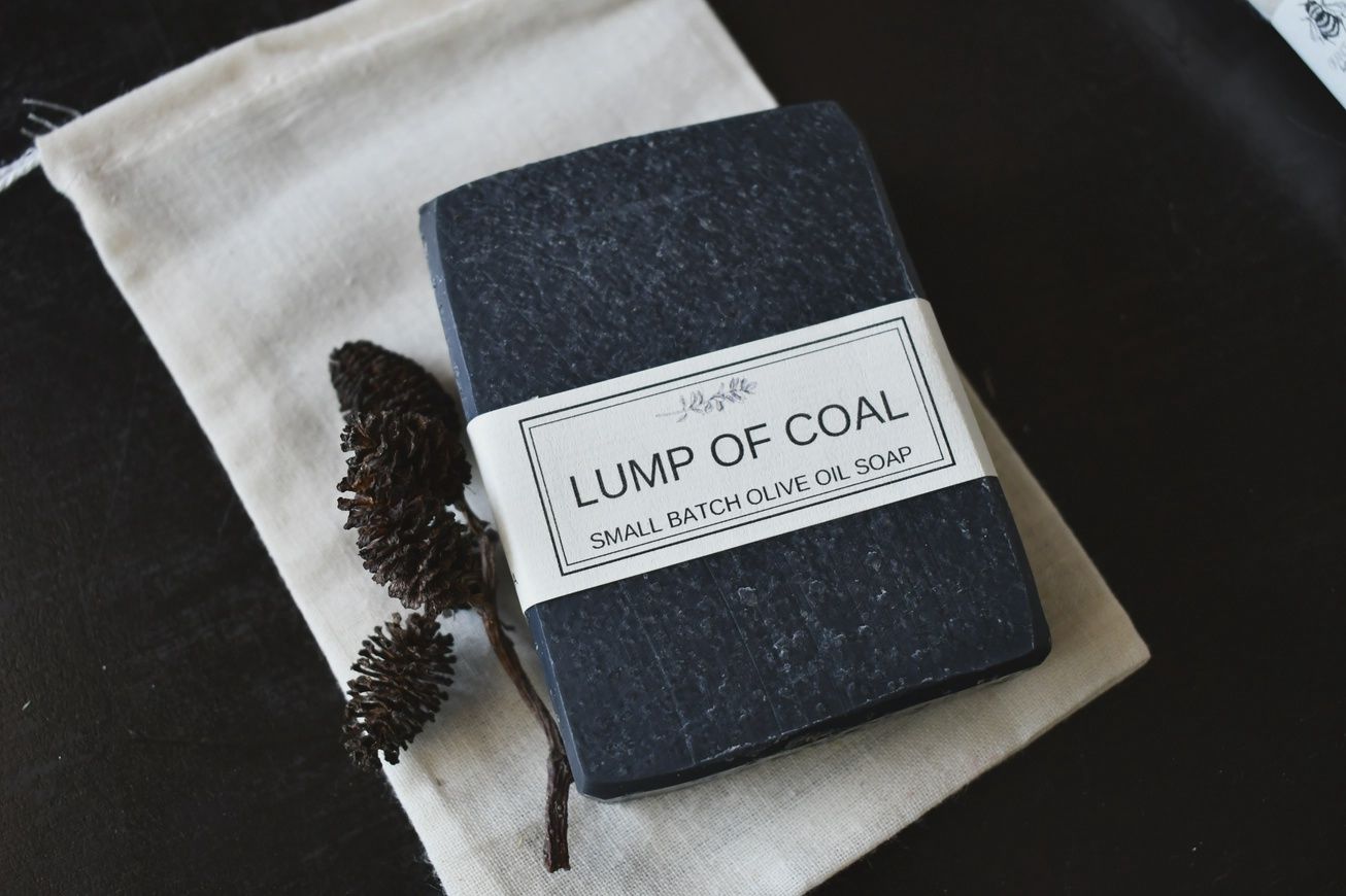Stocking Stuffer! COAL Olive Oil Soap | Peppermint