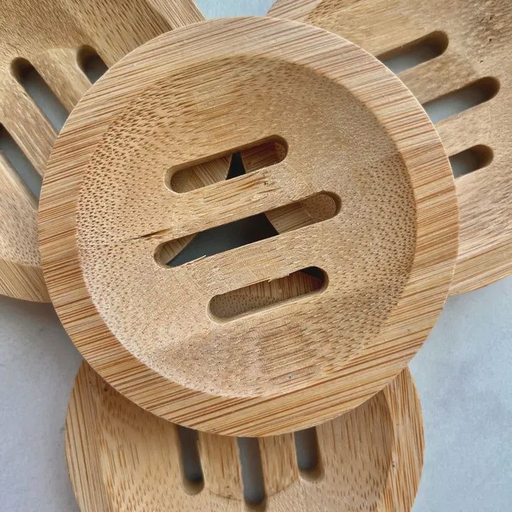 Round Bamboo Soap Dish Coaster