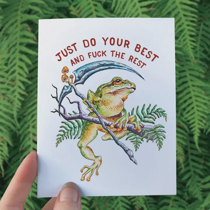 Do Your Best Toad Greeting Card