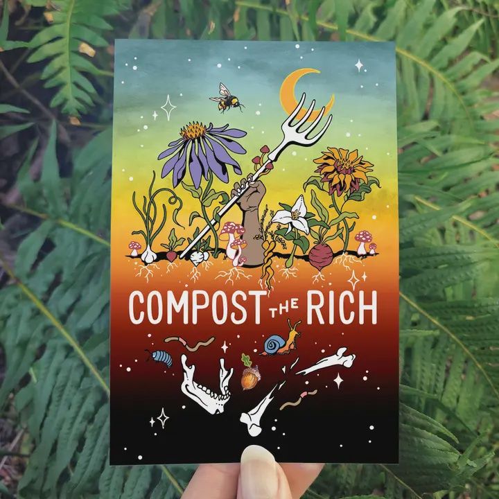 CFS Mini Print Postcard, Style: Compost the Rich