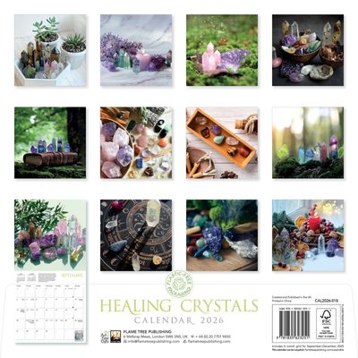 HEALING CRYSTALS WALL CALENDAR 2026 (ART CALENDAR)