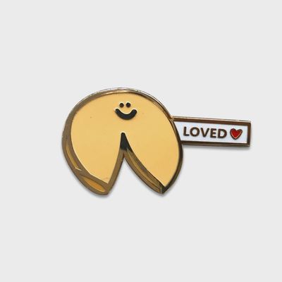 Friendly Fortune Cookie Enamel Pin