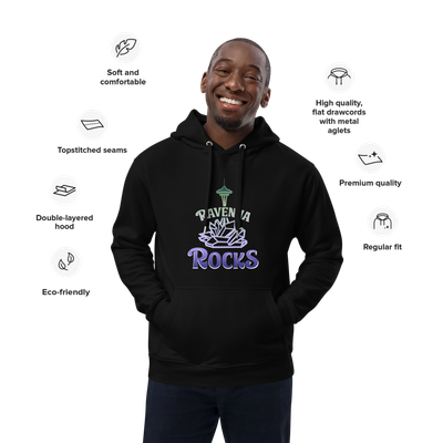RR Logo Printed Eco Hoodie | Ravenna Rocks