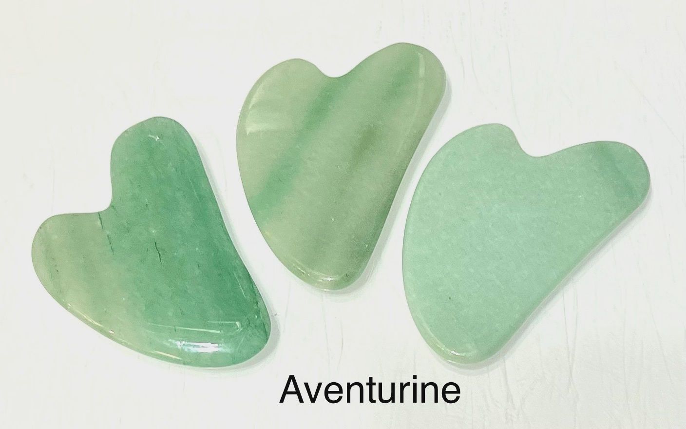 Natural Stone Gua Sha, Material: Green Aventurine