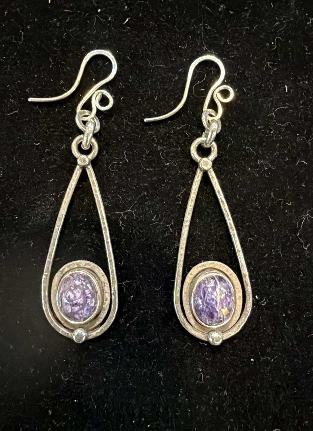 PA Charoite Sterling Earrings