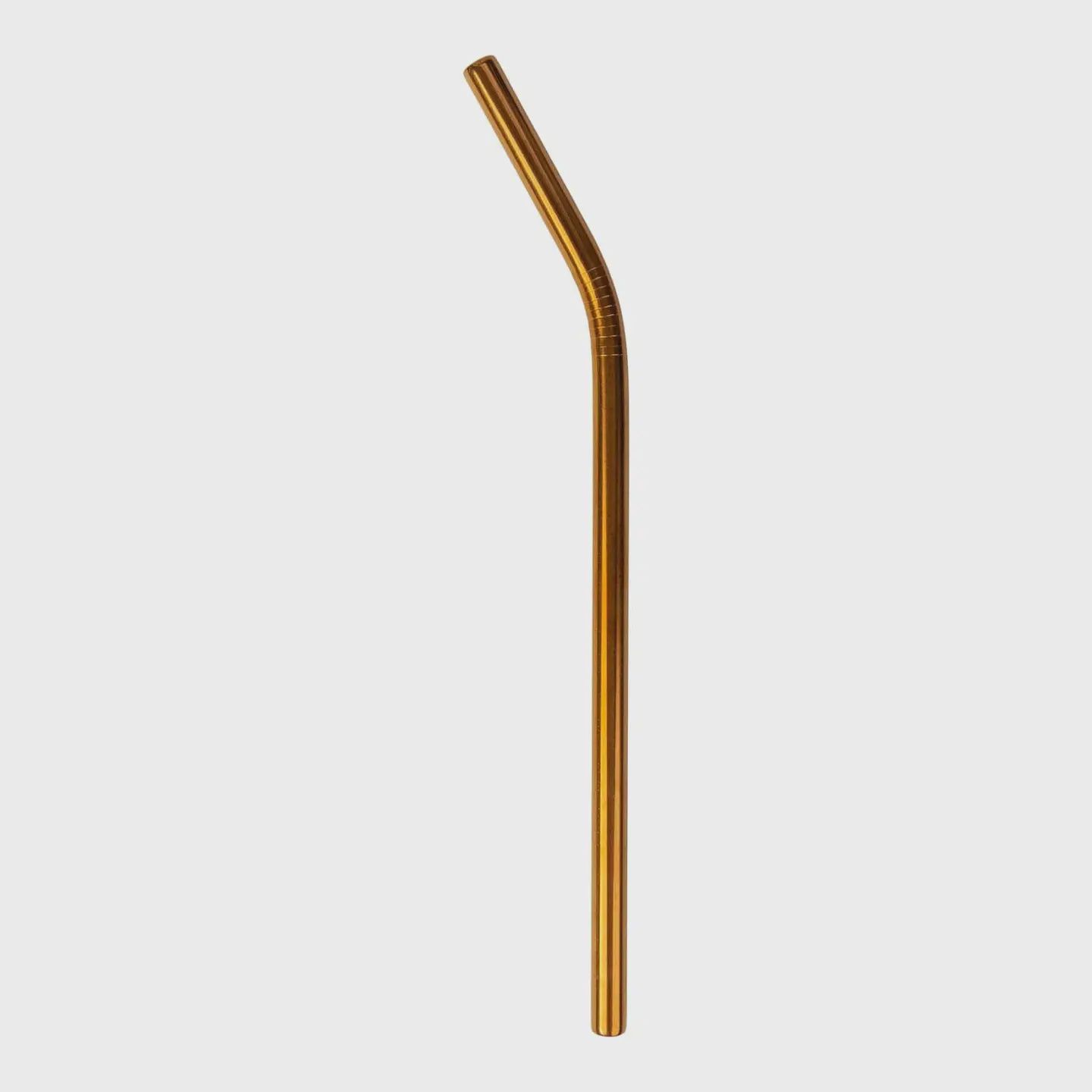Bent Stainless Steel Straw, Colour: Rose Gold