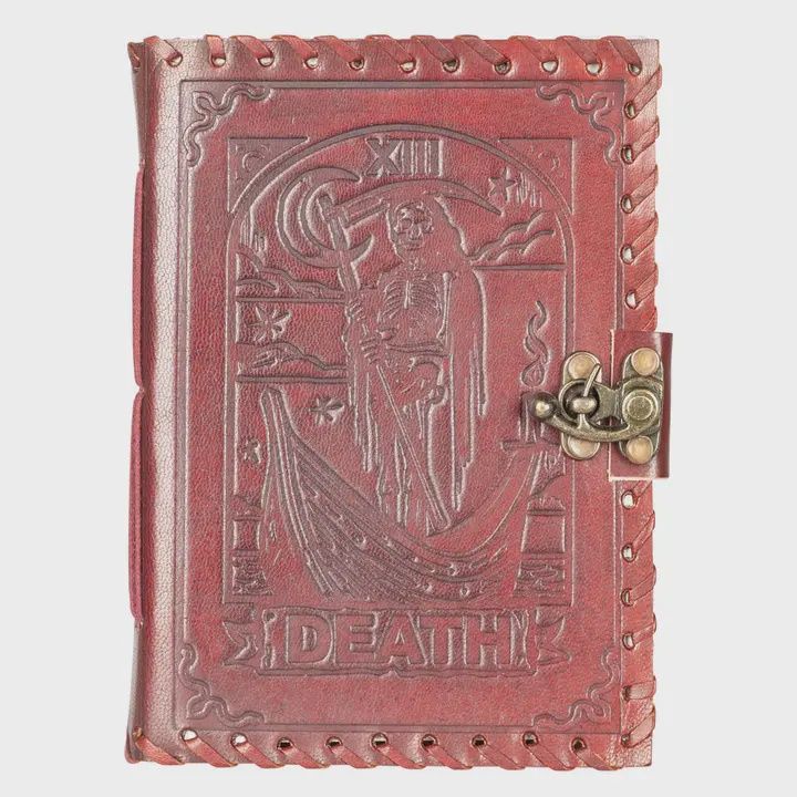 5x7 Leather Tarot Journal, Style: Death